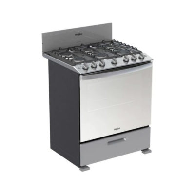 Whirlpool LWFR3400D 30-inch 6 Burner Gas Stove with self-light, oven, and boiler – Silver