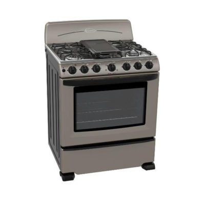 EC3040BSIS2-SILVER Cetron 30-inch Silver 6-Burner Gas Stove with Oven and Self Light –
